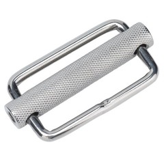 2Pcs Slide Buckle 316 Stainless Steel Rectangle Adjustable Knurled Roller Be CHU