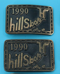 Vtg 80s/90s Hillsboro Kansas Trailers Brass Belt Buckle Lot of 12 1984 1985 1986