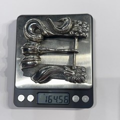 Vintage Barry Kieselstein Cord sterling silver snake apple Eden belt buckle