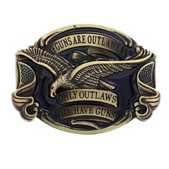Metal Western Cowboy Belt Buckle 3D Eagle Oval Belt Buckle