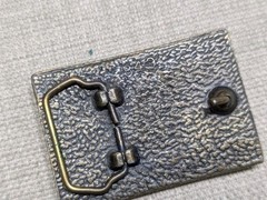 1970s vintage TOOLED belt buckle HANDCRAFTED leather DUCKS hunting WESTERN brass