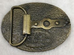 Vintage Skilsaw Brass Belt Buckle, 3.25” X 2.5”, Preowned, 1970’s.