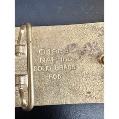 83 Vintage Stram Engine Train NAP Inc. Solid Brass F05 3.25 Belt Buckle