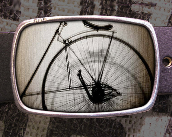 Vintage Bike Art Gift Belt Buckle