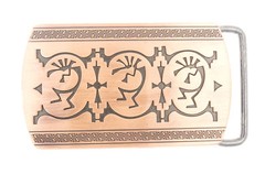 Indian Country Music Dance Copper Plated Metal Belt Buckle