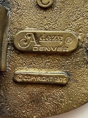 Vintage 1975 Adezy Denver Marijuana Leaf Brass Belt Buckle Brass Cannabis Weed