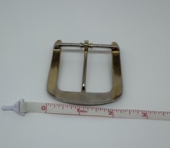 Classic Simple Squared Large Silver Tone One Prong Buckle For 1-5/8” Belt Men’s