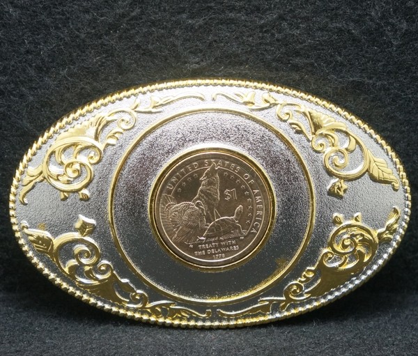 WL01122 VINTAGE 2015 *UNITES STATES OF AMERICA $1 COIN* FASHION MENS BELT BUCKLE