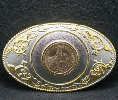 WL01122 VINTAGE 2015 *UNITES STATES OF AMERICA $1 COIN* FASHION MENS BELT BUCKLE