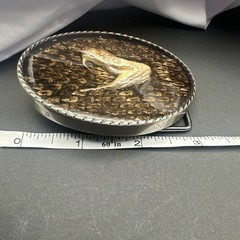 Authentic Taxidermy Western Diamondback Rattlesnake Head Resin Belt Buckle