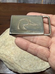 Vintage Official Ducks Unlimited Silver Bronze Limited Edition Belt Buckle