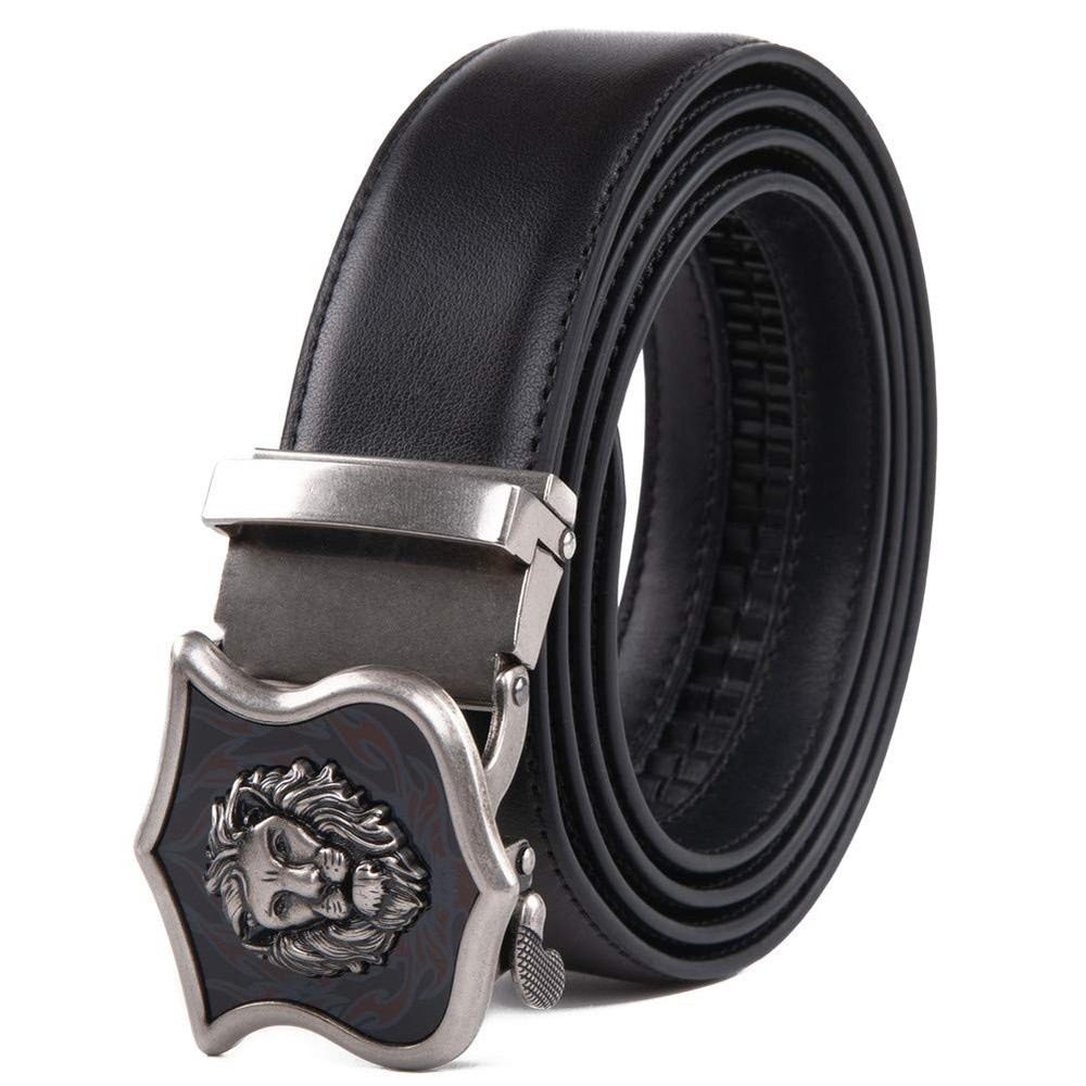 Ratchet Belt for Men Leather Dress Belts with 36/38(34-36waist), Black2082