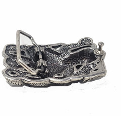 Snake Anaconda 2&Prime; Belt Buckle Pewter Finish Silver Vintage Belt Buckle Brand NEW