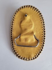 Western-style leather belt buckle