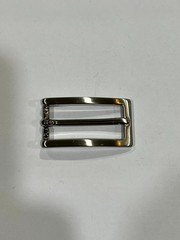 Solid Brass Satin Nickel Belt Buckle Made in Italy Fits 0.79&Prime; Belt Strap