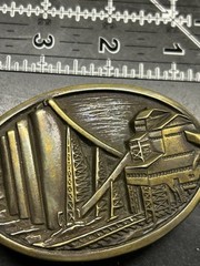 Decker Coal Co. Decker, Montana 1985 1st Quarter Safety Award Belt Buckle Brass