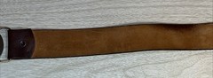 Vtg Belt Buckle & Belt America Eagle Sun Rise Stars Bergamot Size 35