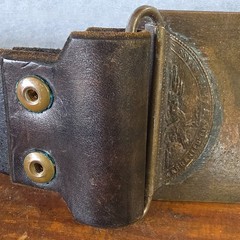 Volkswagen Bronze Metal Clip Belt Buckle w/ VW Logo, Fits 2 in Belt