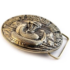 Don&rsquo;t Tread on Me belt buckle, Historical American flag, solid brass belt buckle