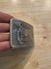 CO-OP Belt Buckle Collector METAL Man Cave Original Farm Ranch Cowboy Patina