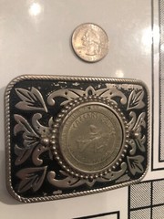 Belt Buckle Caesars￼ Palace Casino Ceasar 1968 Gaming Token 1 one dollar chip