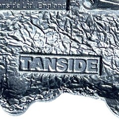Tanside London Bus Belt Buckle Pewter 1990s Vintage Double Decker England USA