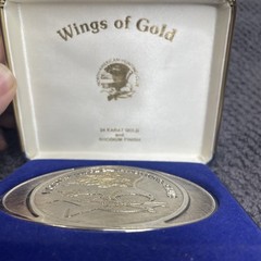 North American Hunting Club Wings of Gold Men&rsquo;s Western Belt Buckle 24k Gold