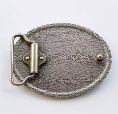 Praying Cross Western Belt Buckle Antique Silver Finish Metal
