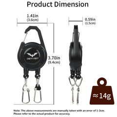 Outdoor double headed clip buckle, work permit hanging buckle, keychain