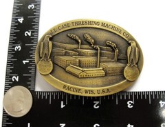 Vintage Belt Buckle J.J. Case Threshing Machine Racine Wisconsin USA Ltd Edition