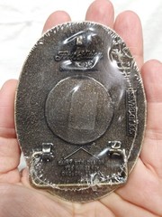 Rainy Mountain An American JFK Bronze Medal Solid Brass Belt Buckle COA Box NOS
