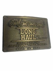 Vintage Long Haul By Jonbil Professional Truck Driver Belt Buckle Made In U.S.A,