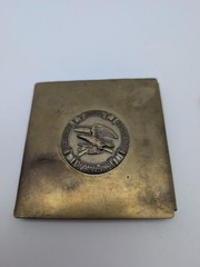 Vintage NRA National Rifle Association Military Style Brass Belt Buckle RFL8