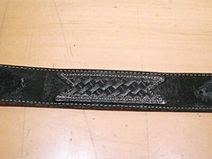 Nocona Leather Belt and 3D Flying Eagle Siskiyou Buckle Size 40 Vintage 1982 USA