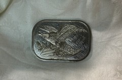 Unbranded Silver Tone Flying Eagle Belt Buckle – 3.75&Prime; x 2.5&Prime; – B04295