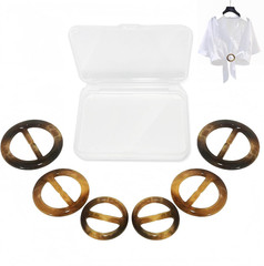 Resin Buckle Set with Storage Box, 3 Sizes 0.98, 1.18, 1.38 Inch, Fabric Clips