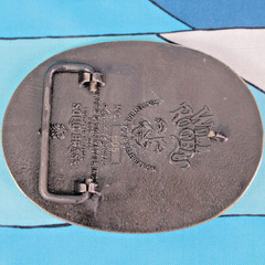 VTG 70s Will Rogers Centennial Collection Commemorative Brass Belt Buckle Horse