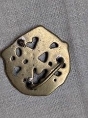 vintage 1970s belt buckle SOLID BRASS handcrafted DRAGONFLY brutalist western