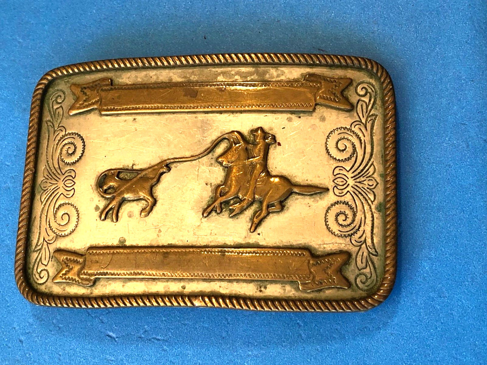 Vintage State of Texas Rodeo Cowboy Style Award Horse Belt Buckle
