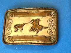 Vintage State of Texas Rodeo Cowboy Style Award Horse Belt Buckle