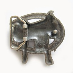 Cowboy Rodeo Horse Saddle Silver-Plated Western Metal Belt Buckle