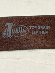 Justin TROPHY BULL Buckle On Genuine Leather Belt