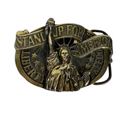 Vintage 1984 The Great American Buckle Co Statue of Liberty Belt Buckle USA 1604