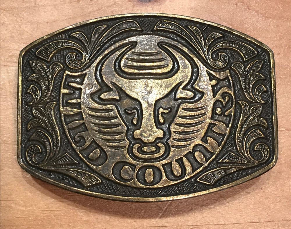BULL&rsquo;S HEAD BELT BUCKLE AVON WILD COUNTRY RING NOSED BULL LOGO
