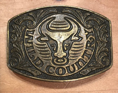 BULL&rsquo;S HEAD BELT BUCKLE AVON WILD COUNTRY RING NOSED BULL LOGO