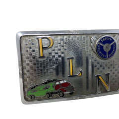 VTG Deco PLN Newton Transportation Transporting Cars Belt Buckle By Hook Fast