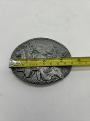 Vintage ADM Zee Series Cowboy Longhorn Steer Metal Belt Buckle USA