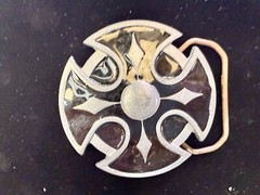 Celtic Iron Cross Enameled Religious Gothic Punk Motorcycle Biker Belt Buckle
