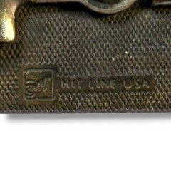 Vintage Hit Line Belt Buckle Trinity Valley Iron & Steel Co Gray Pewter