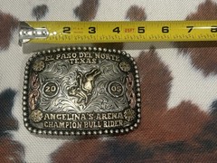 2005 Champion Bull Rider Trophy Buckle from Angelina’s Arena in El Paso, Texas